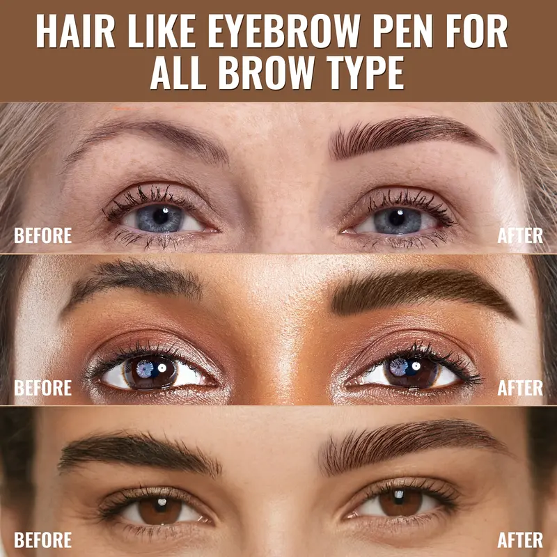 Skavix™ 4D Waterproof Microblading Eyebrow Pen-Hair-Like Brow Definition
