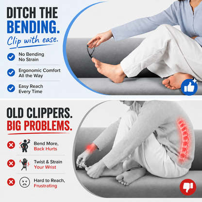 Long-Handle Wide-Jaw Toenail Clipper-EASY HOME FOOT CARE