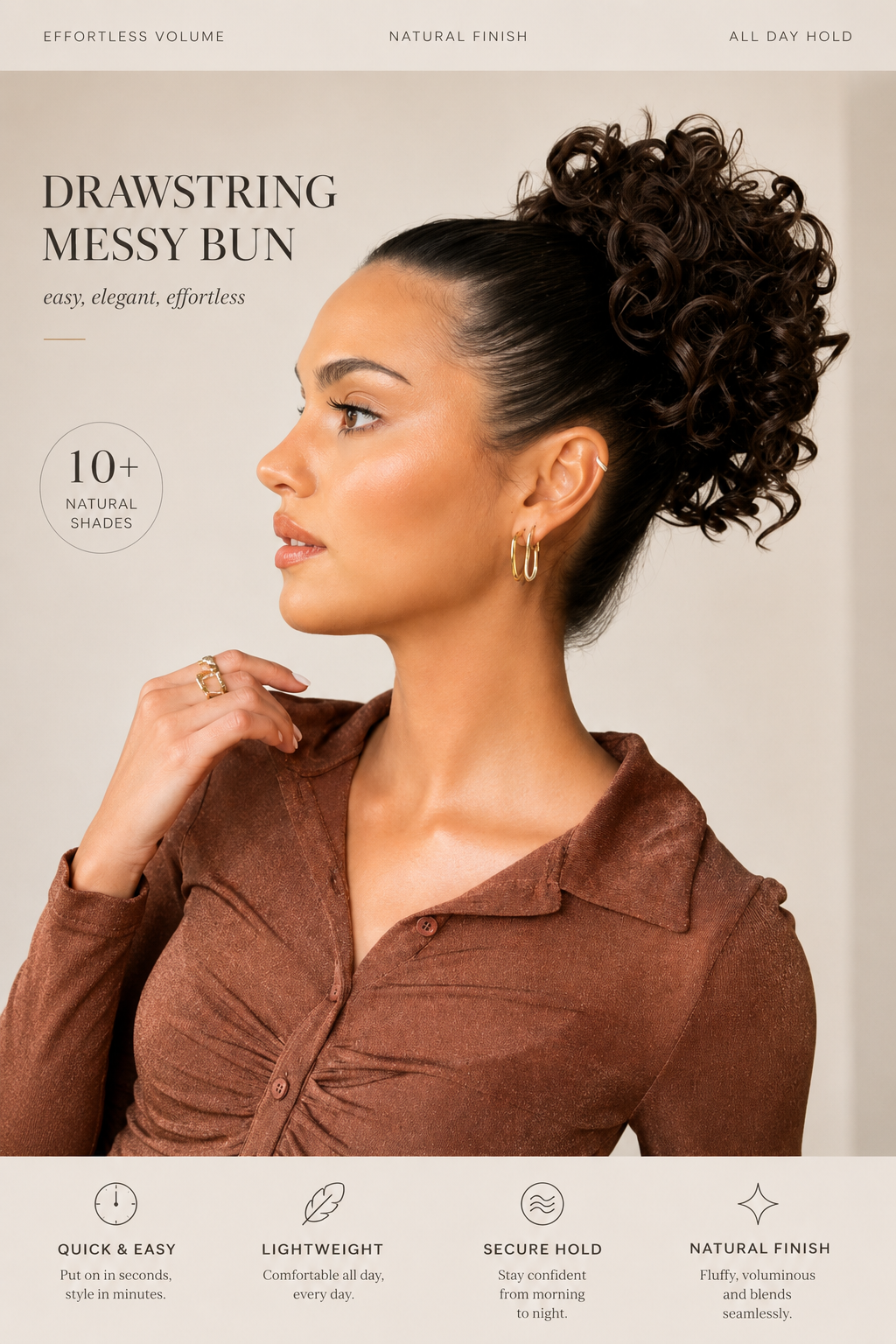 Drawstring Messy Bun Hair Extension